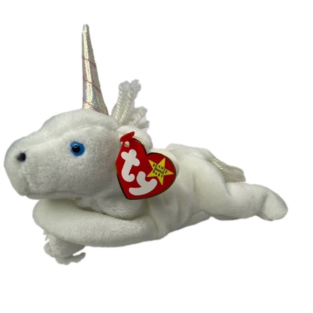 TY Beanie Babies Mystic Unicorn Beanie Baby Coarse Mane Iridescent Horn vintage
